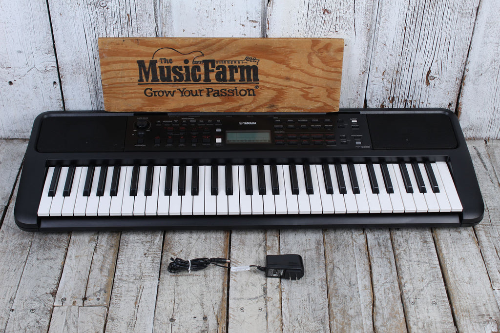 Yamaha PSR-E383 Touch Sensitive 61 Key Portable Keyboard with Power Supply
