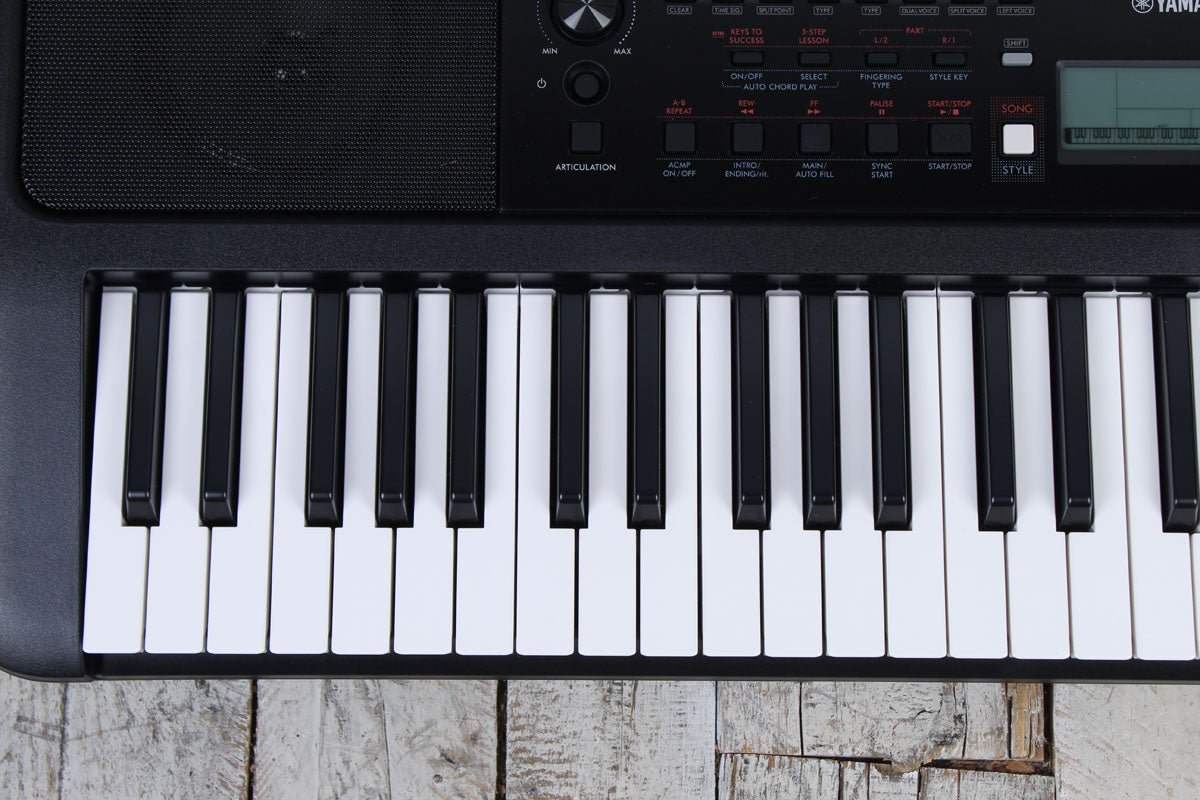 Yamaha PSR-E383 Touch Sensitive 61 Key Portable Keyboard with Power Supply