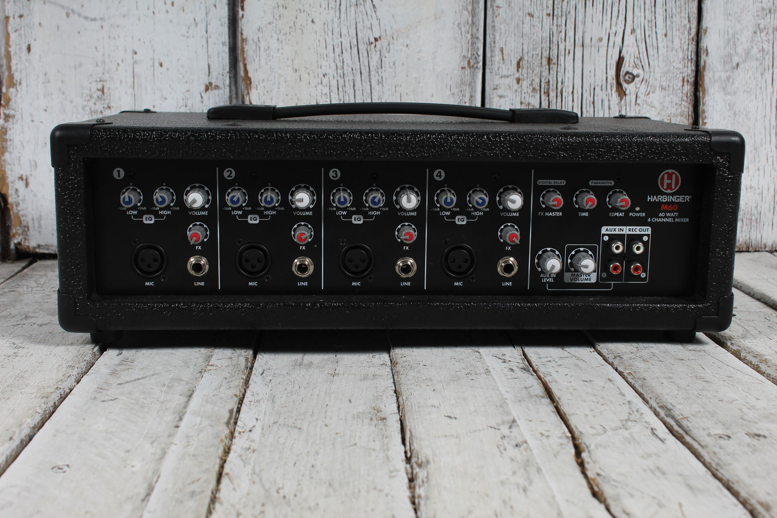 Harbinger M60 Powered Mixer 4 Channel 60 Watt Compact Mixer