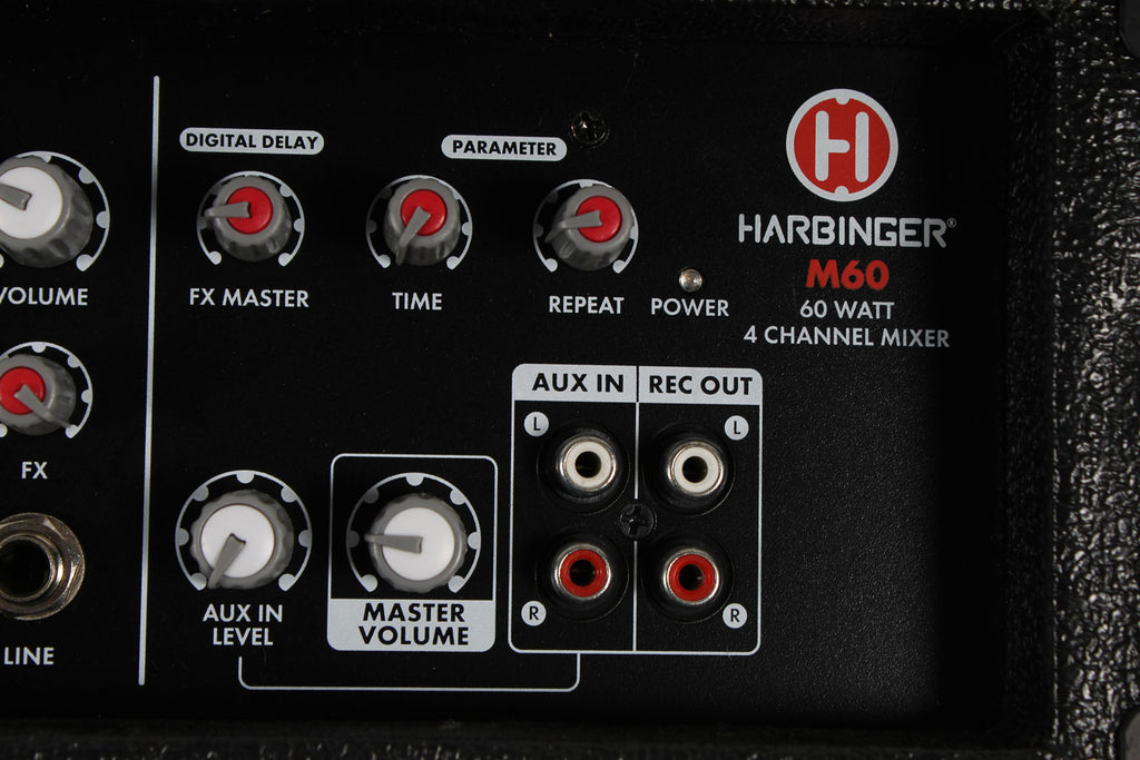 Harbinger M60 Powered Mixer 4 Channel 60 Watt Compact Mixer