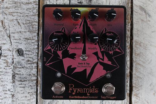 EarthQuaker Pyramids Stereo Solar Eclipse Flanger Electric Guitar Effects Pedal