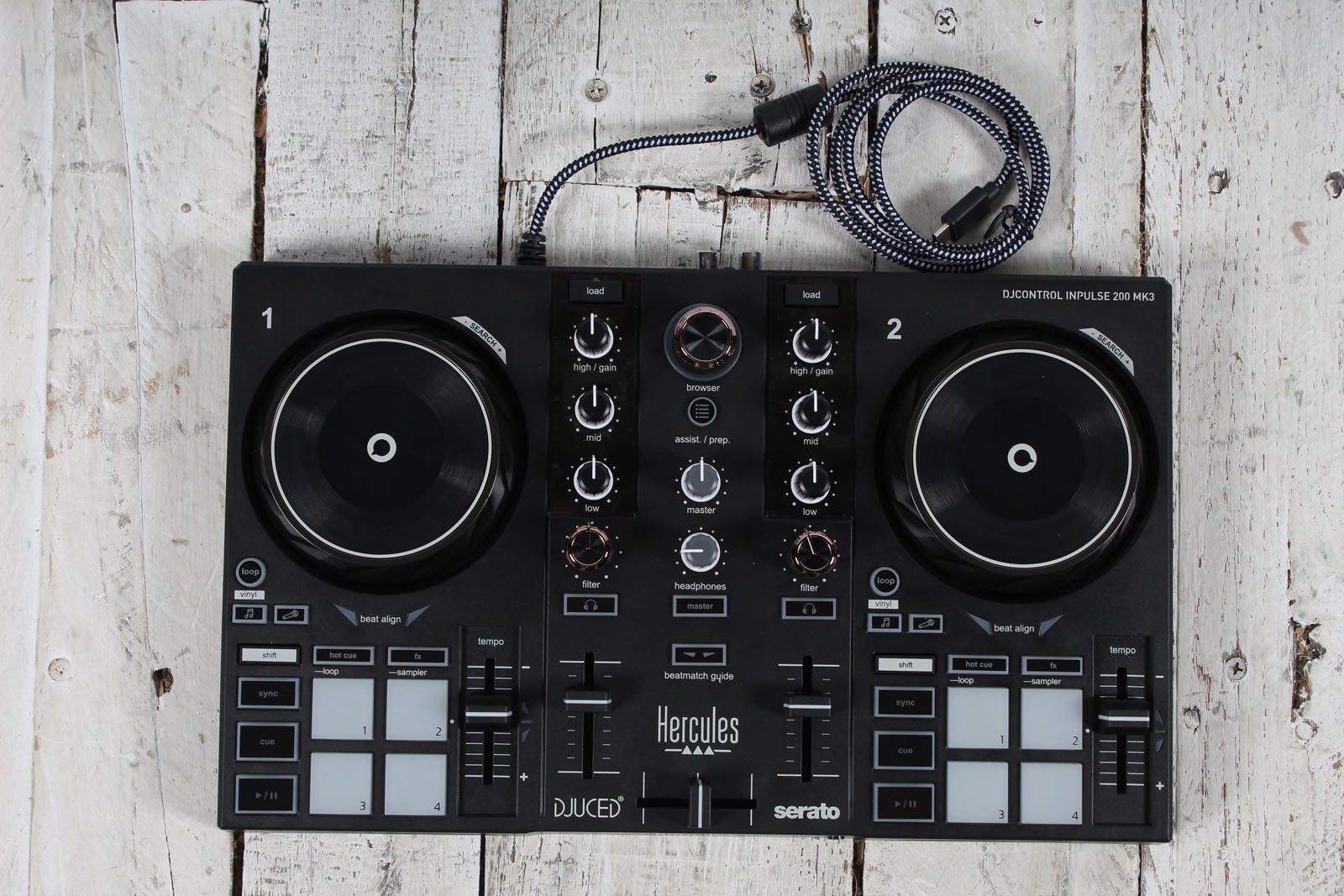 Hercules DJControl Inpulse 200 MK3 DJ Controller 2 Channel DJ Controller