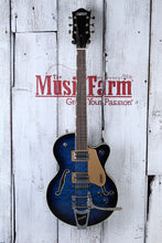 Load image into Gallery viewer, Gretsch G5655T-QM Electromatic Center Block Jr. Electric Guitar Hudson Sky