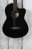 Fender CN-140SCE Nylon Thinline Concert Acoustic Electric Guitar Black w Gig Bag