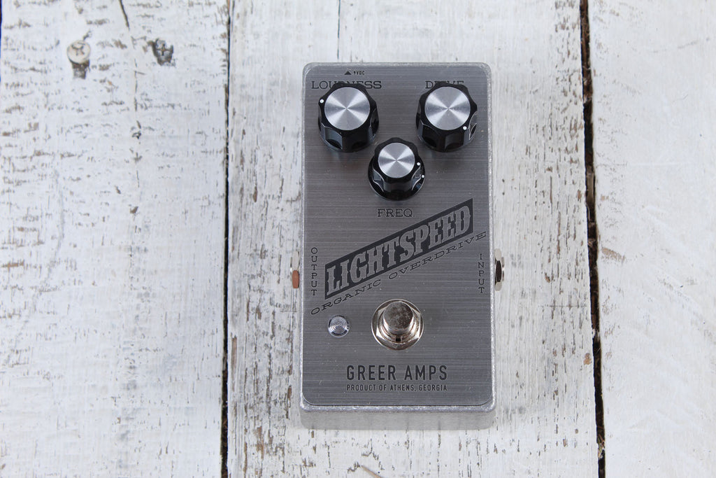 Greer Amps Lightspeed Organic Overdrive Moonshot Silver Electric Guitar Effects Pedal