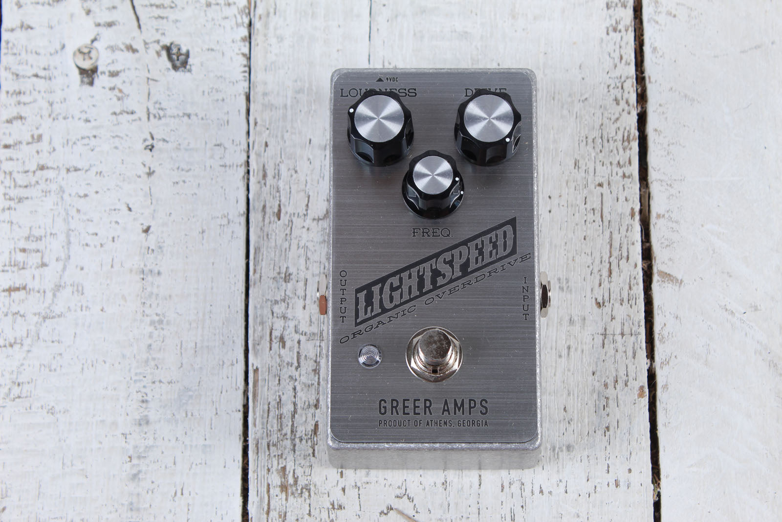 Greer Amps Lightspeed Organic Overdrive Moonshot Silver Electric Guitar Effects Pedal