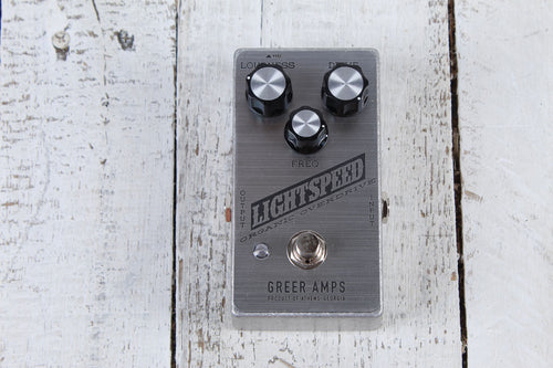 Greer Amps Lightspeed Organic Overdrive Moonshot Silver Electric Guitar Effects Pedal