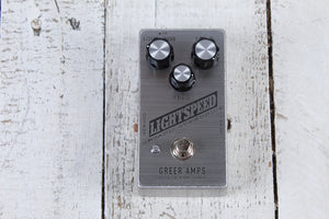 Greer Amps Lightspeed Organic Overdrive Moonshot Silver Electric Guitar Effects Pedal