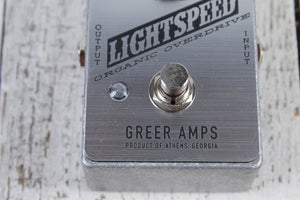 Greer Amps Lightspeed Organic Overdrive Moonshot Silver Electric Guitar Effects Pedal
