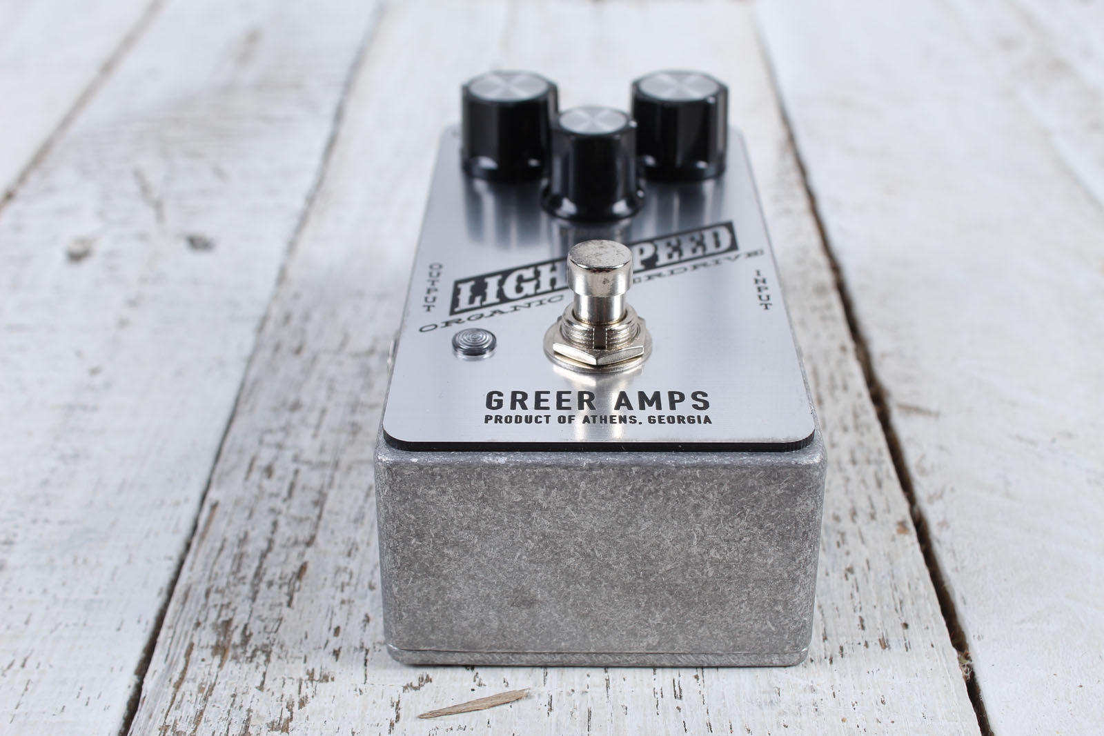 Greer Amps Lightspeed Organic Overdrive Moonshot Silver Electric Guitar Effects Pedal