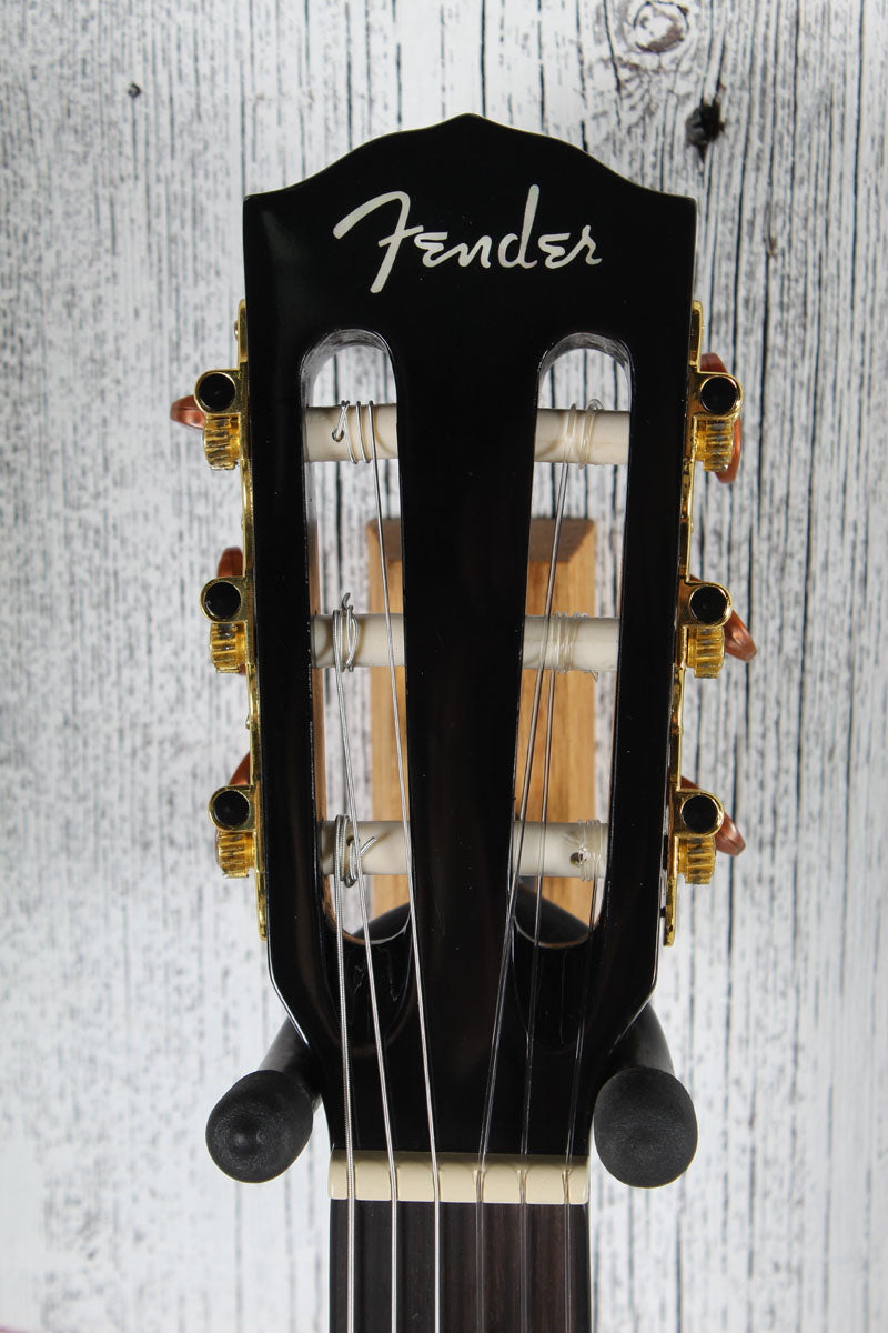Fender CN-140SCE Nylon Thinline Concert Acoustic Electric Guitar Black w Gig Bag