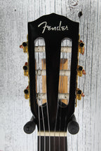 Fender CN-140SCE Nylon Thinline Concert Acoustic Electric Guitar Black w Gig Bag