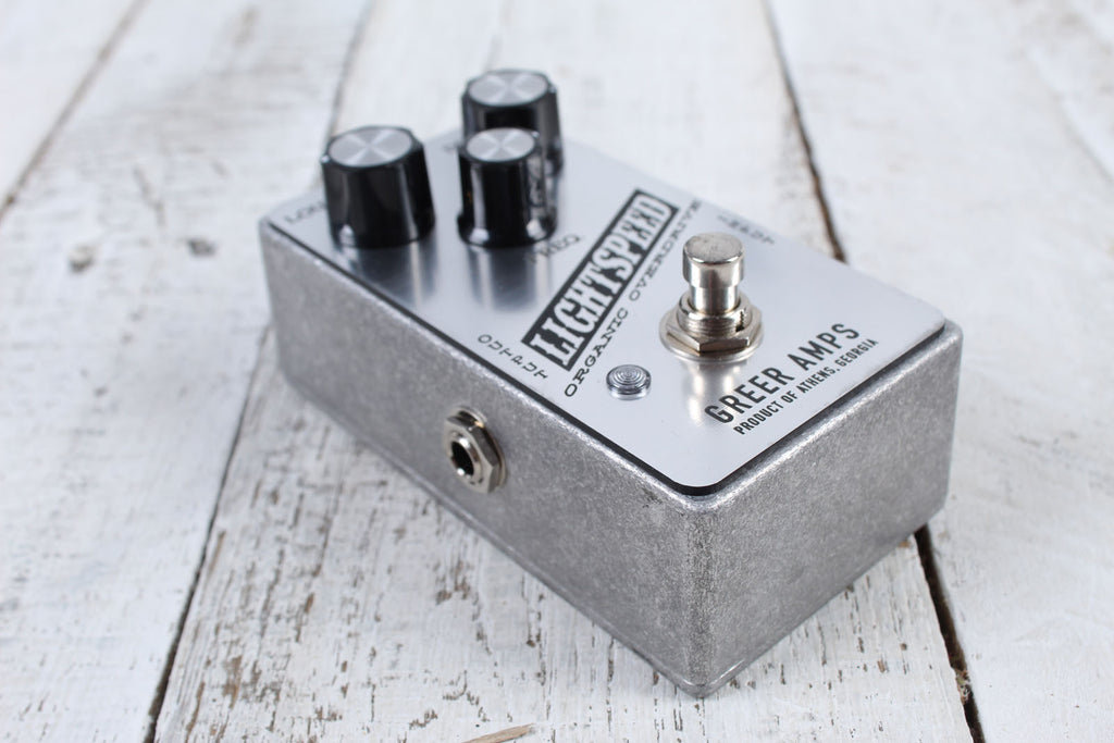 Greer Amps Lightspeed Organic Overdrive Moonshot Silver Electric Guitar Effects Pedal