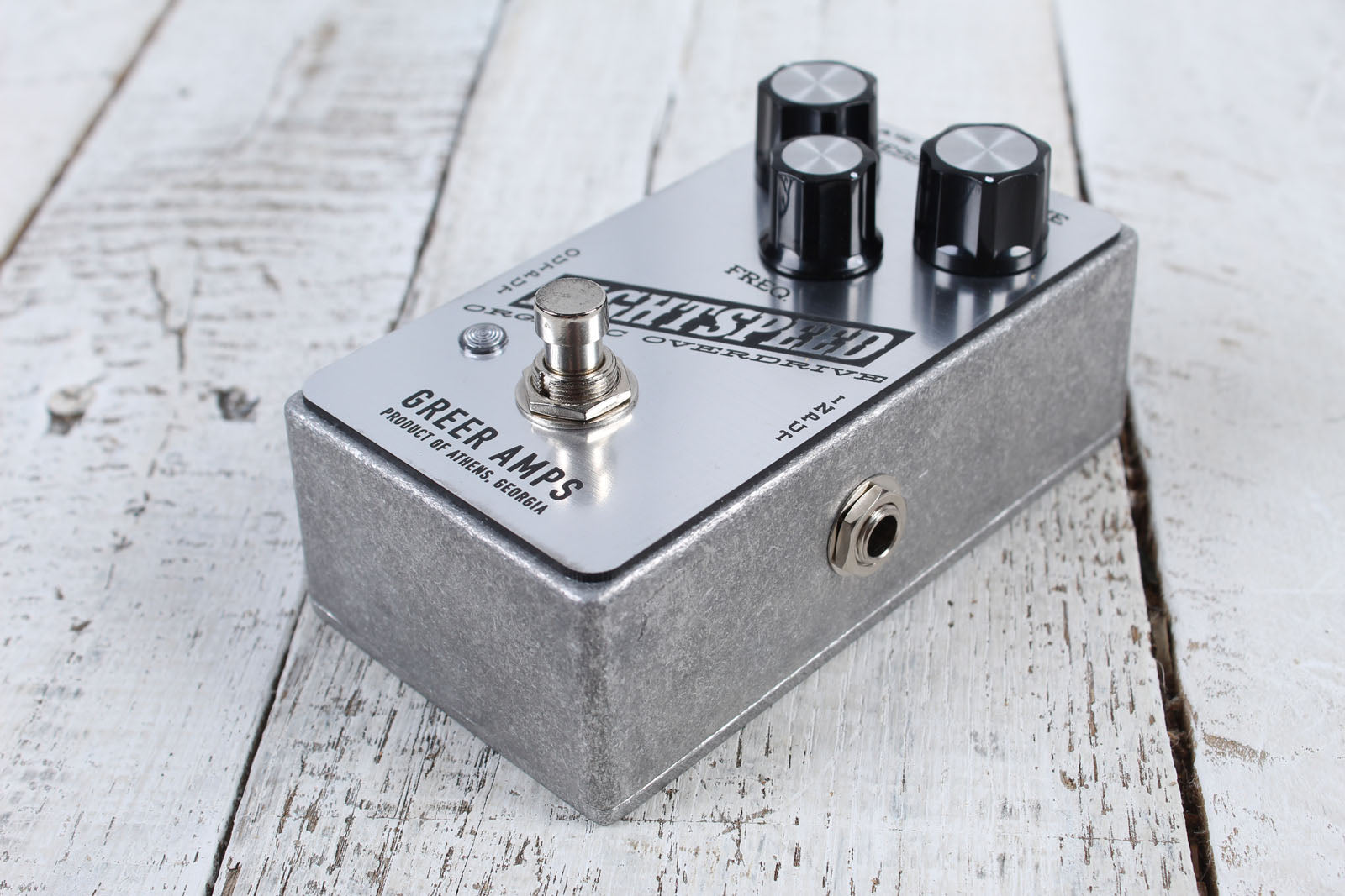 Greer Amps Lightspeed Organic Overdrive Moonshot Silver Electric Guitar Effects Pedal