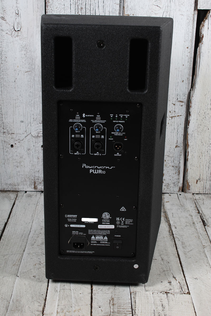 Powerwerks PWR10 Powered Speaker 10 Inch 600 Watt Speaker Cabinet Black