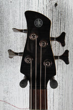 Yamaha TRBX604FM TBL 4 String Electric Bass Guitar Flame Maple Top Trans Black