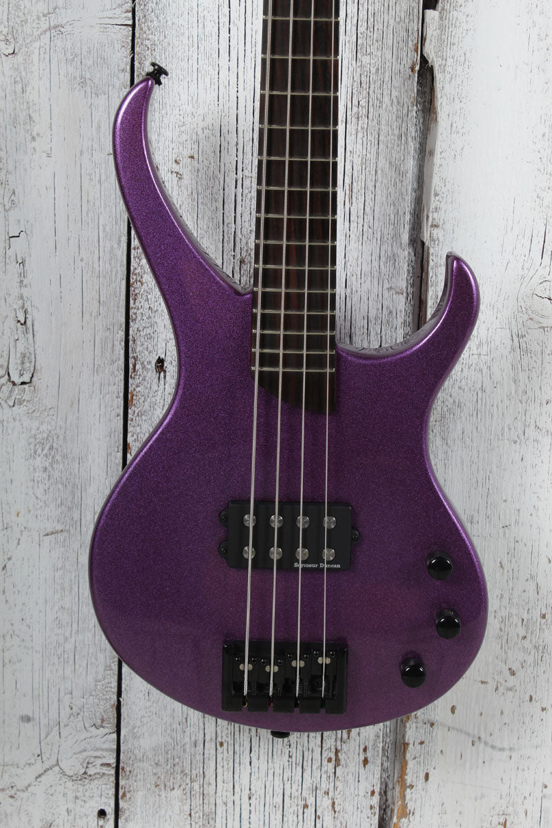 Kramer D-1 Bass 4 String Electric Bass Guitar Thundercracker Purple Metallic