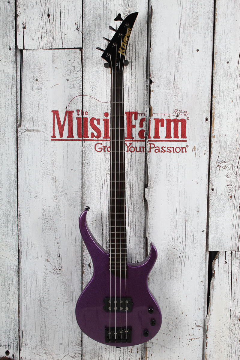 Kramer D-1 Bass 4 String Electric Bass Guitar Thundercracker Purple Metallic