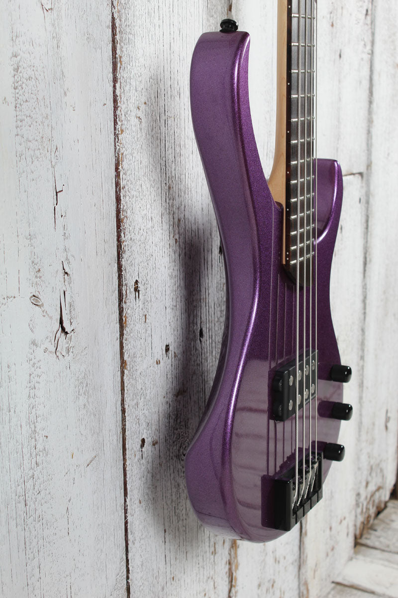 Kramer D-1 Bass 4 String Electric Bass Guitar Thundercracker Purple Metallic