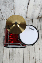 Stagg TIM JR 3/12B 3 Piece Junior Dum Kit with Hardware and Throne Red