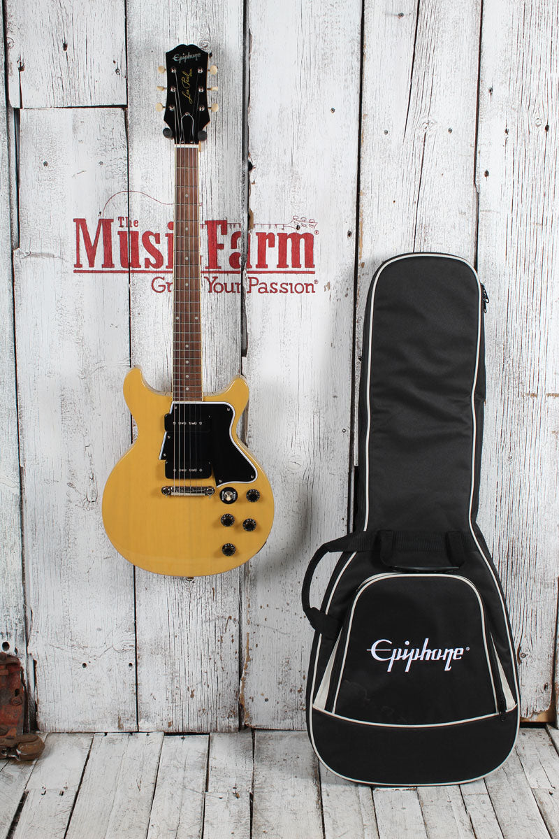 Epiphone 2025 Les Paul Special Double Cut Electric Guitar TV Yellow with Gig Bag
