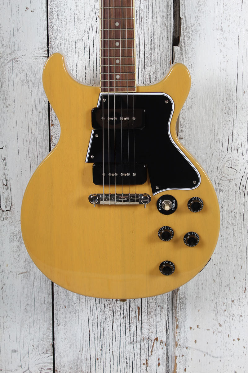 Epiphone 2025 Les Paul Special Double Cut Electric Guitar TV Yellow with Gig Bag