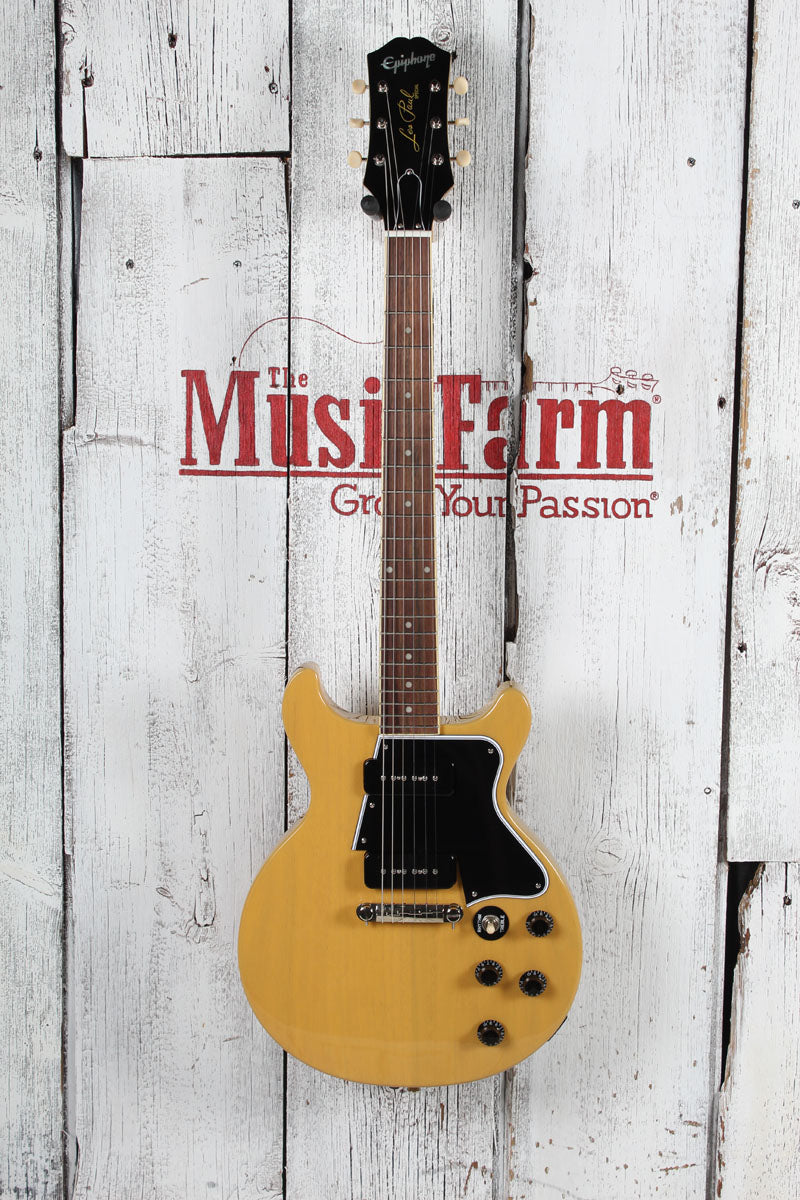 Epiphone 2025 Les Paul Special Double Cut Electric Guitar TV Yellow with Gig Bag