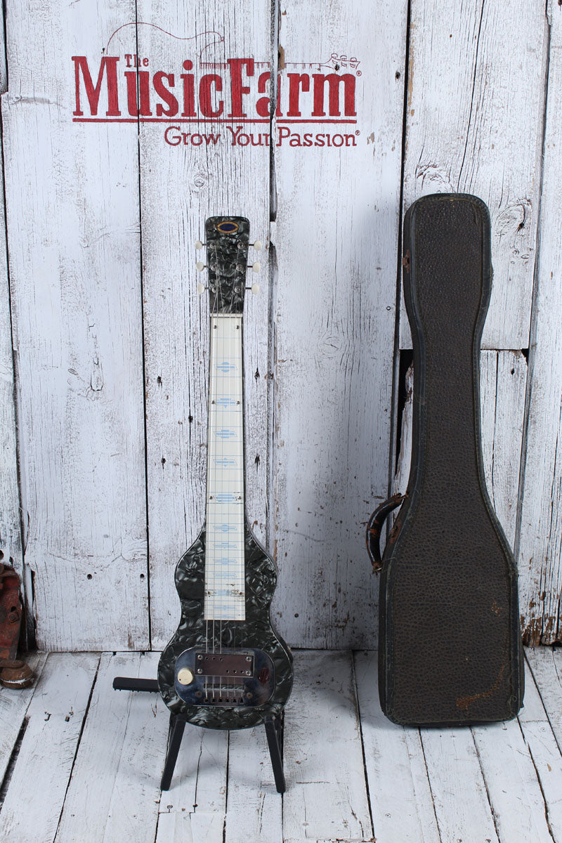 Loney Music Vintage 1950s Lap Steel Electric Guitar with Original Chipboard Case Secondary image