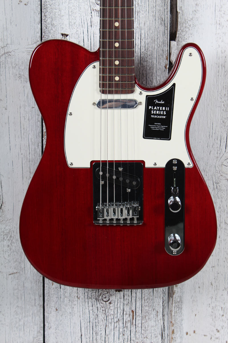 Fender Player II Telecaster Solid Body Electric Guitar Transparent Cherry Finish