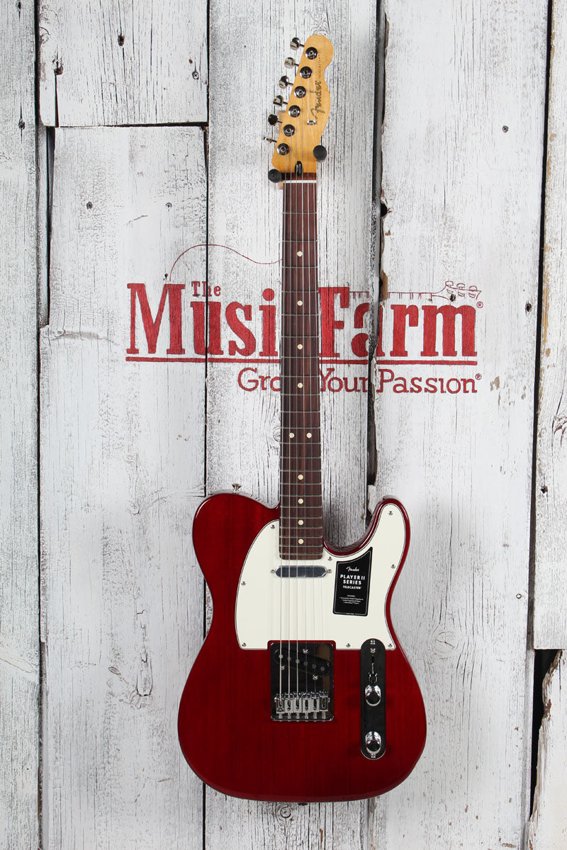 Fender Player II Telecaster Solid Body Electric Guitar Transparent Cherry Finish