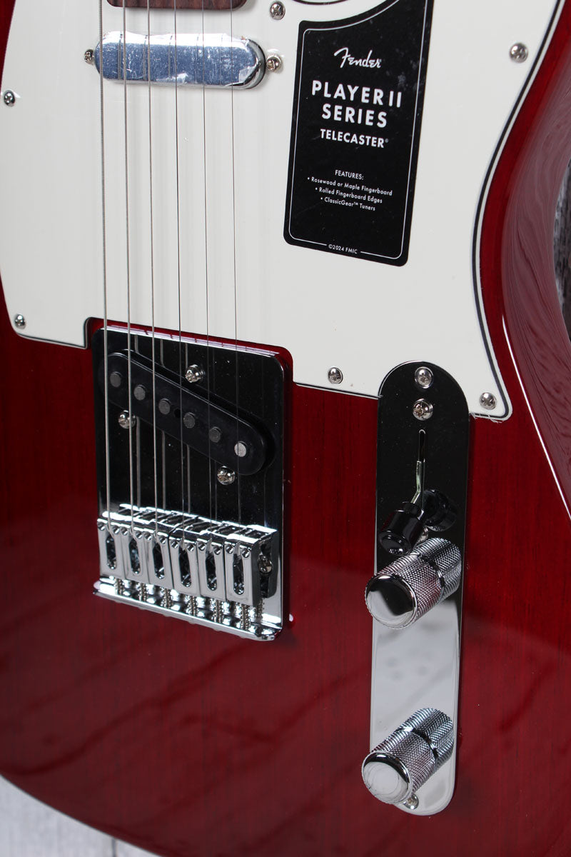 Fender Player II Telecaster Solid Body Electric Guitar Transparent Cherry Finish