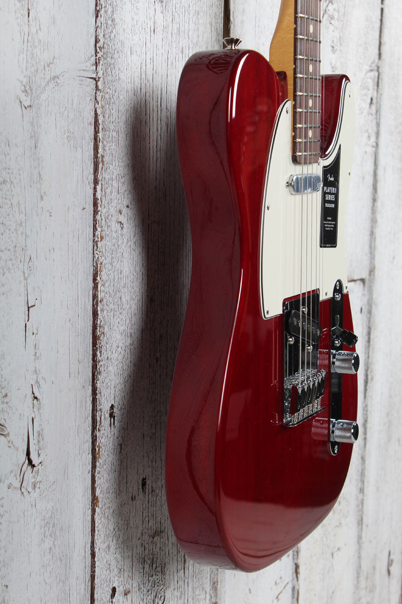 Fender Player II Telecaster Solid Body Electric Guitar Transparent Cherry Finish