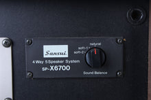 Load image into Gallery viewer, Sansui Vintage SP-X6700 4 Way 5 Speaker Floor Speaker System Pair of Two