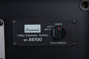 Sansui Vintage SP-X6700 4 Way 5 Speaker Floor Speaker System Pair of Two