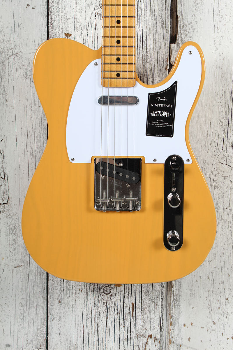 Fender Vintera III Late '50s Telecaster Electric Guitar Butterscotch w Gig Bag Main image