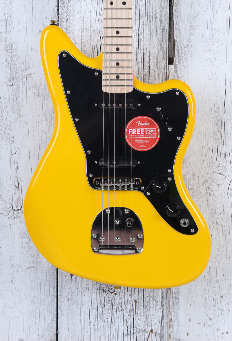 Fender Squier FSR Affinity Jaguar Electric Guitar Graffiti Yellow Finish