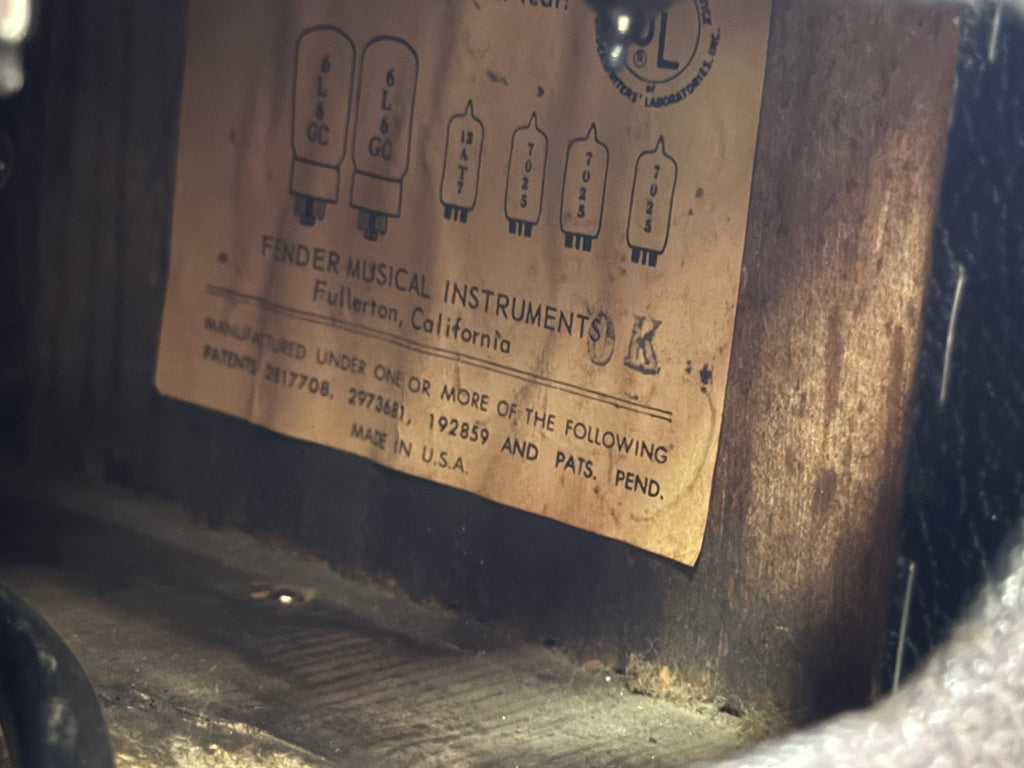 Fender Vintage 1965 Bassman Guitar Amplifier Head with Bandmaster 2 x 12 Cabinet