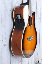 Load image into Gallery viewer, Washburn EA15 ATB Mini Jumbo Acoustic Electric Guitar Flame Maple Tobacco Burst