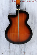 Load image into Gallery viewer, Washburn EA15 ATB Mini Jumbo Acoustic Electric Guitar Flame Maple Tobacco Burst