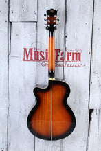 Load image into Gallery viewer, Washburn EA15 ATB Mini Jumbo Acoustic Electric Guitar Flame Maple Tobacco Burst
