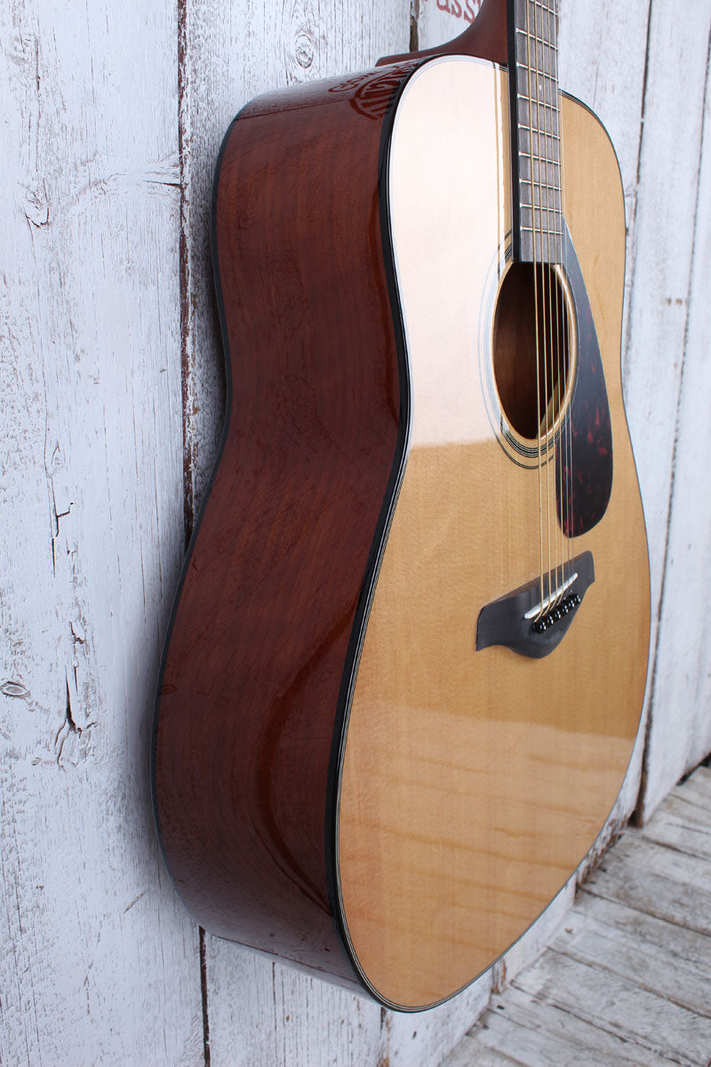 Yamaha FG800J Dreadnought Acoustic Guitar Solid Spruce Top Natural Finish