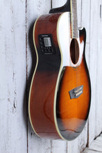 Load image into Gallery viewer, Washburn EA15 ATB Mini Jumbo Acoustic Electric Guitar Flame Maple Tobacco Burst