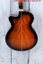 Load image into Gallery viewer, Washburn EA15 ATB Mini Jumbo Acoustic Electric Guitar Flame Maple Tobacco Burst