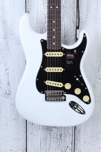 Fender American Performer Stratocaster Electric Guitar Arctic White w Gig Bag