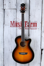Load image into Gallery viewer, Washburn EA15 ATB Mini Jumbo Acoustic Electric Guitar Flame Maple Tobacco Burst