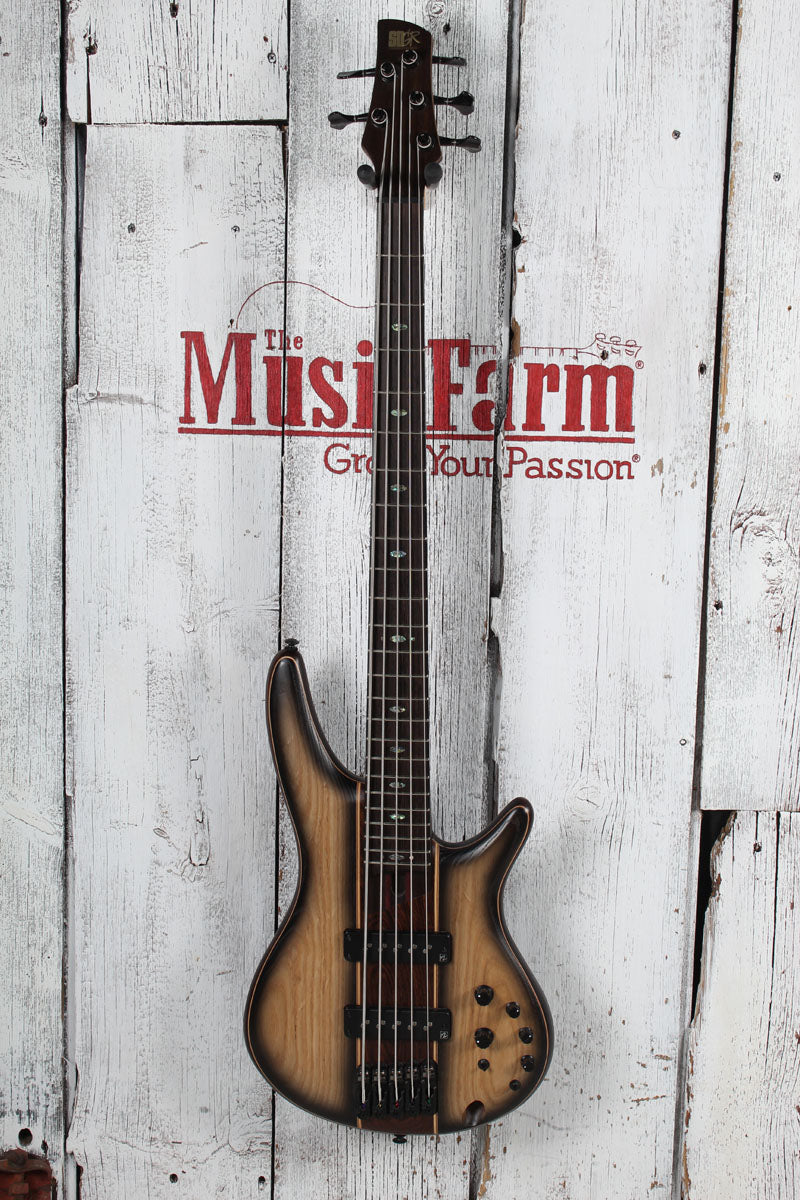 Ibanez SR1345B Premium 5 String Electric Bass Guitar Dual Shadow Burst Flat
