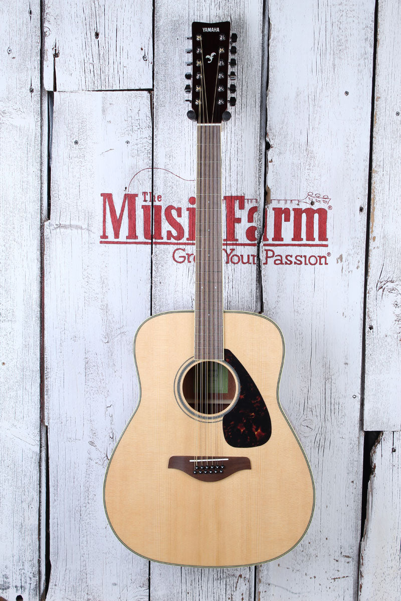 Yamaha FG820-12 Dreadnought 12 String Acoustic Guitar Solid Spruce Top Natural Secondary image