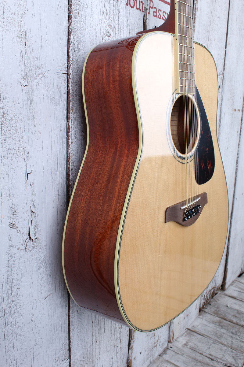 Yamaha FG820-12 Dreadnought 12 String Acoustic Guitar Solid Spruce Top Natural