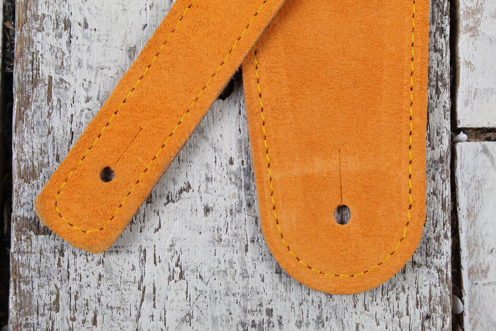 Henry Heller 2.5 Inch Orange Capri Suede Guitar Strap with Nubuck Backing