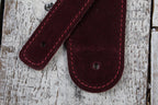 Henry Heller 2.5 Inch Burgandy Capri Suede Guitar Strap with Nubuck Backing